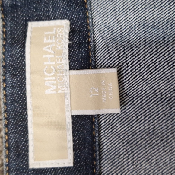 Michael Kors denim button-up mini skirt - 12 - dark blue - Picture 4 of 7